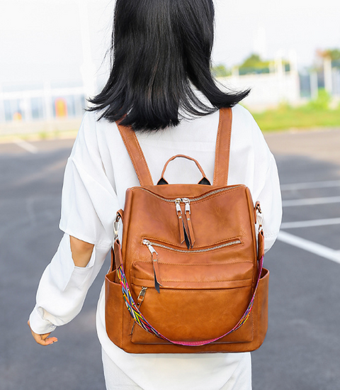 Womens Fashion Backpack - Plain Colours