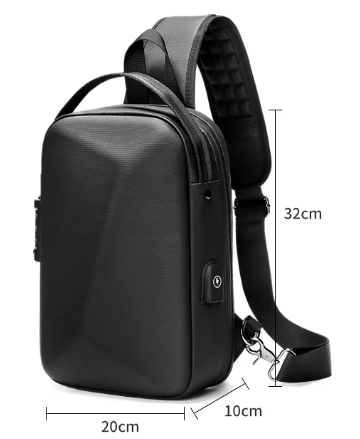 Premium Quality 3D Design Hard Case Chest / Cross Body Bag