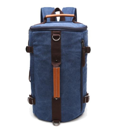 Canvas Backpack / Duffle Hybrid - Barrel Style