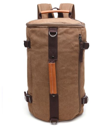 Canvas Backpack / Duffle Hybrid - Barrel Style