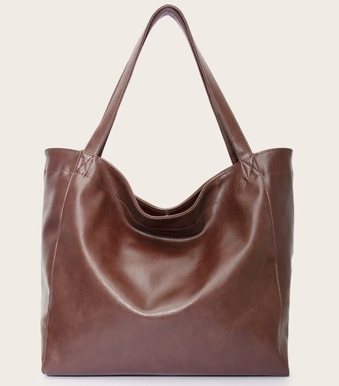 Large Women's Vegan Leather Fashion Tote Bag