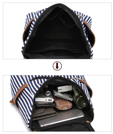 New Style Small Striped Backpack