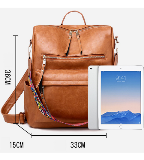 Womens Fashion Backpack - Plain Colours