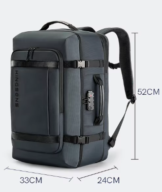 Kingsons Lockable Expandable Travel Backpack with Free Extras