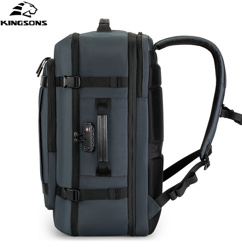 Kingsons Lockable Expandable Travel Backpack with Free Extras