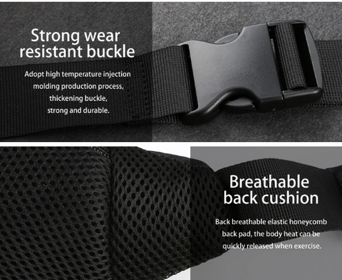 Minglu Mens Waterproof Bum Bag