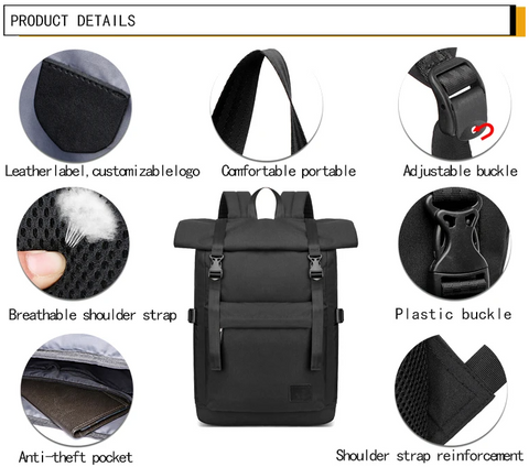New Lightweight Foldable-Top Extendable Rucksack