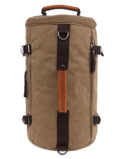 Canvas Backpack / Duffle Hybrid - Barrel Style
