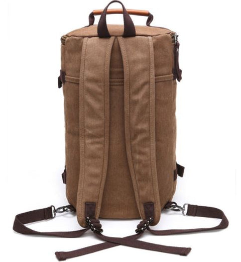 Canvas Backpack / Duffle Hybrid - Barrel Style