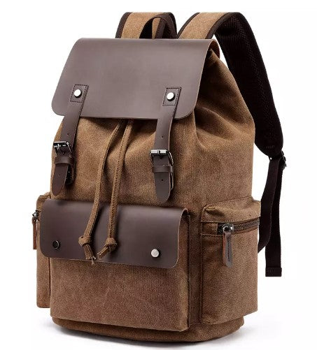 Classic Canvas Rucksack - Leather Trim