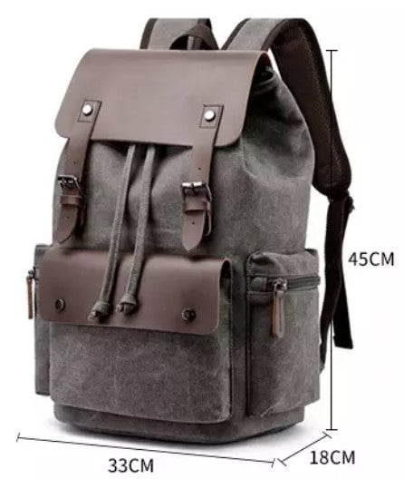 Classic Canvas Rucksack - Leather Trim