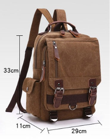 New Style Small Convertible Canvas Backpack
