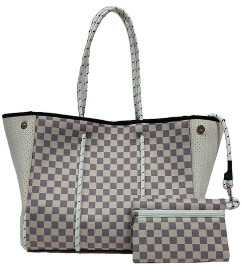 Large Women's Fashion Print Neoprene Tote Bag