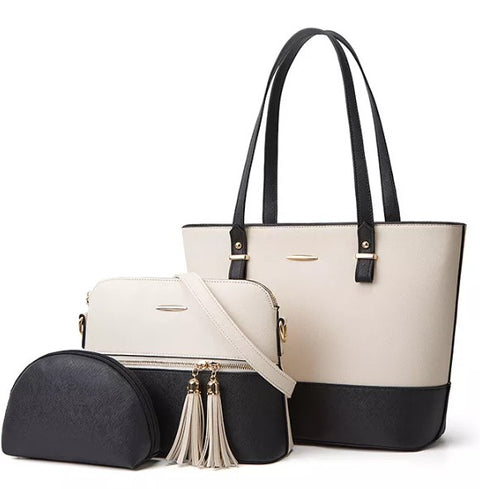 Womens Fashion 3 Piece Handbag Set