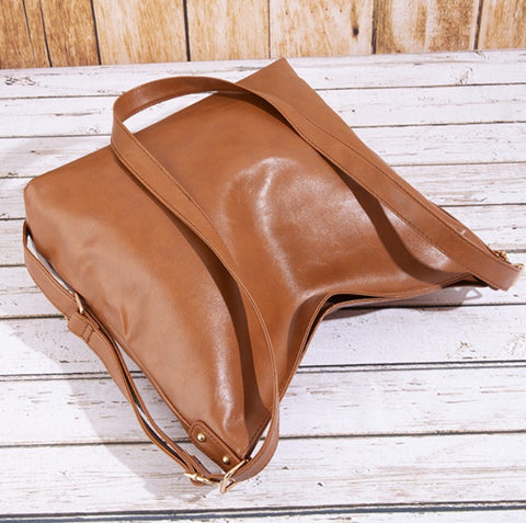 Women's Vegan Leather Fashion Shoulder Bag / Backpack Hybrid Bag