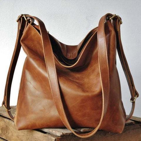 Women's Vegan Leather Fashion Shoulder Bag / Backpack Hybrid Bag