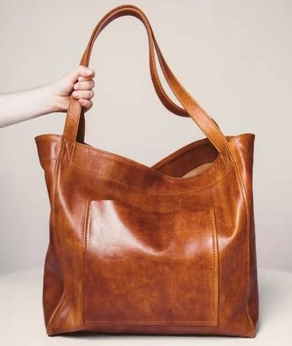 Large Women's Vegan Leather Fashion Tote Bag