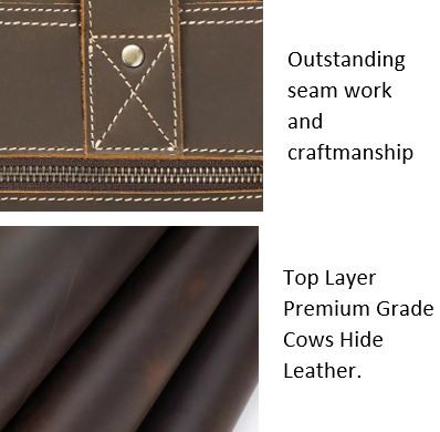 Classic Fashion Cows Hide Leather Duffel Bag