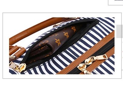 New Style Striped Duffel Bag - Large