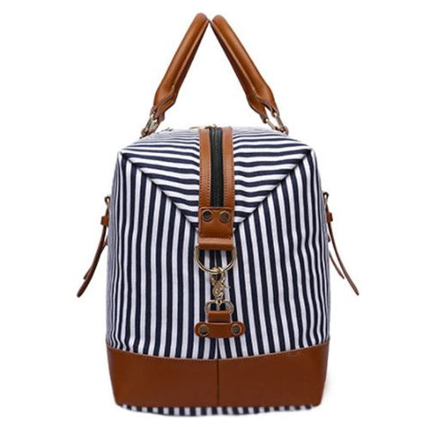 New Style Striped Duffel Bag - Large