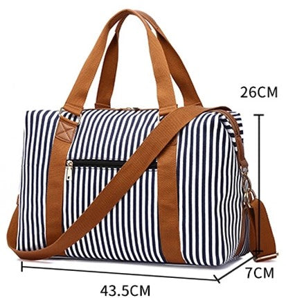 New Design Striped Duffel Bag - Medium